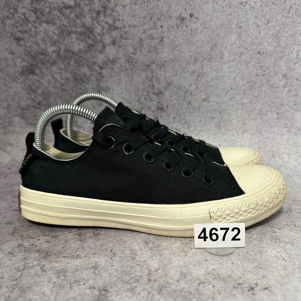 Converse Chuck Taylor All Star Ox Women 7.5 Black Cordura Camo Sneaker 161434F